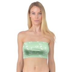 Mint Green White Music Bandeau Top by snowwhitegirl