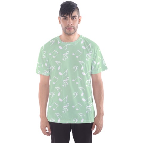 Mint Green White Music Men s Sports Mesh Tee by snowwhitegirl