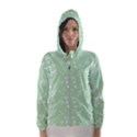 Mint Green White Music Hooded Wind Breaker (Women) View1