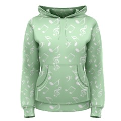 Mint Green White Music Women s Pullover Hoodie by snowwhitegirl