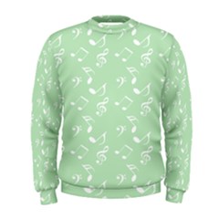 Mint Green White Music Men s Sweatshirt by snowwhitegirl