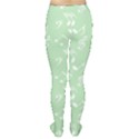 Mint Green White Music Women s Tights View2