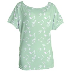 Mint Green White Music Women s Oversized Tee by snowwhitegirl