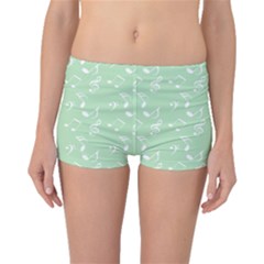 Mint Green White Music Boyleg Bikini Bottoms by snowwhitegirl