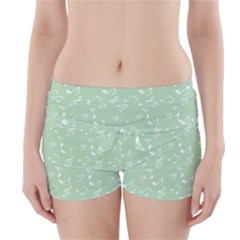 Mint Green White Music Boyleg Bikini Wrap Bottoms by snowwhitegirl