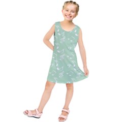 Mint Green White Music Kids  Tunic Dress by snowwhitegirl