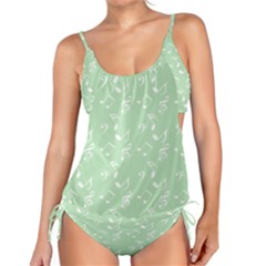 Mint Green White Music Tankini Set by snowwhitegirl