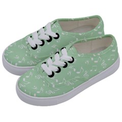 Mint Green White Music Kids  Classic Low Top Sneakers by snowwhitegirl