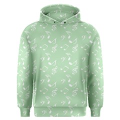 Mint Green White Music Men s Overhead Hoodie by snowwhitegirl