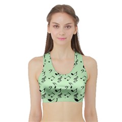 Mint Green Music Sports Bra With Border by snowwhitegirl