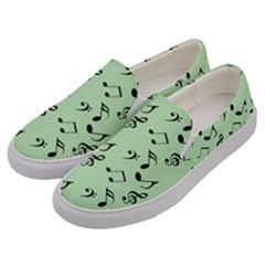 Mint Green Music Men s Canvas Slip Ons by snowwhitegirl