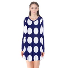 Big Dot Blue Flare Dress by snowwhitegirl