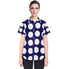 Big Dot Blue Women s Short Sleeve Shirt