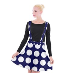 Big Dot Blue Suspender Skater Skirt by snowwhitegirl