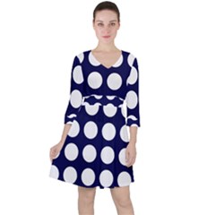 Big Dot Blue Ruffle Dress