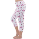 Winter Pink Hat White Heart Snow Capri Winter Leggings  View2