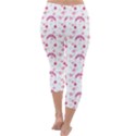 Winter Pink Hat White Heart Snow Capri Winter Leggings  View4