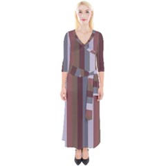 Old Princess Quarter Sleeve Wrap Maxi Dress