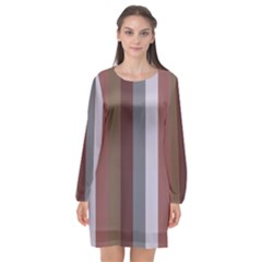 Old Princess Long Sleeve Chiffon Shift Dress 