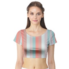 Seafoam Splash Short Sleeve Crop Top by snowwhitegirl