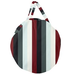 Sitting Giant Round Zipper Tote