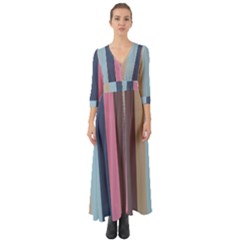 Modern Baroque Button Up Boho Maxi Dress