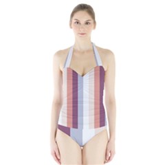 Grape Tapestry Halter Swimsuit by snowwhitegirl