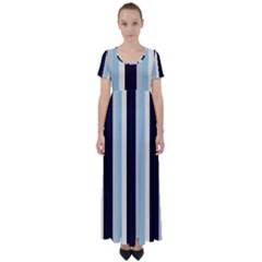 Sailor High Waist Short Sleeve Maxi Dress