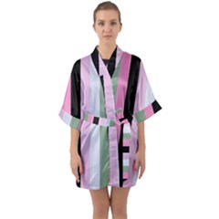 Electric Sunday Quarter Sleeve Kimono Robe