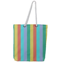 Summer Stripes Full Print Rope Handle Tote (large) by snowwhitegirl