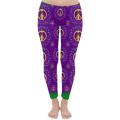 Peace Be With Us In Love And Understanding Classic Winter Leggings by pepitasart