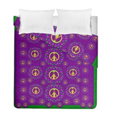 Peace Be With Us In Love And Understanding Duvet Cover Double Side (full/ Double Size) by pepitasart