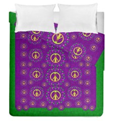 Peace Be With Us In Love And Understanding Duvet Cover Double Side (queen Size) by pepitasart