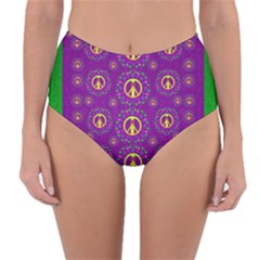 Peace Be With Us In Love And Understanding Reversible High-waist Bikini Bottoms by pepitasart