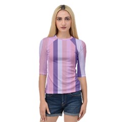 Violet Stars Quarter Sleeve Raglan Tee