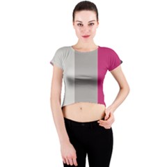 Laura Lines Crew Neck Crop Top by snowwhitegirl