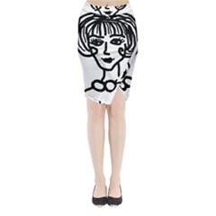 20s Girl Midi Wrap Pencil Skirt by snowwhitegirl