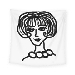 20s Girl Square Tapestry (small) by snowwhitegirl