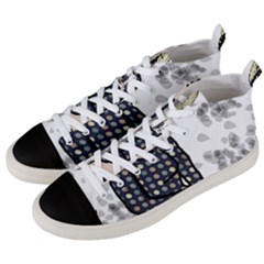 Girl Sitting Men s Mid-top Canvas Sneakers