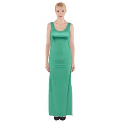 Seafoamy Green Maxi Thigh Split Dress by snowwhitegirl