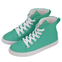 Seafoamy Green Women s Hi-top Skate Sneakers by snowwhitegirl