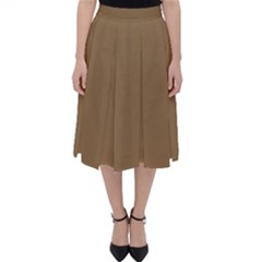 Brownish Folding Skater Skirt