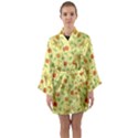 Tuba and Flower Pattern Long Sleeve Kimono Robe View1