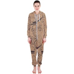 Lifestyle Pattern Hooded Jumpsuit (ladies) 