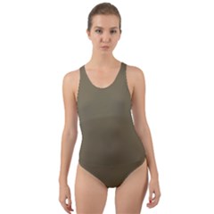 Rainy Brown Cut-out Back One Piece Swimsuit by snowwhitegirl