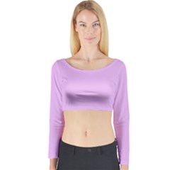 Baby Purple Long Sleeve Crop Top by snowwhitegirl