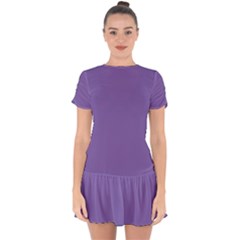 Purple Star Drop Hem Mini Chiffon Dress by snowwhitegirl