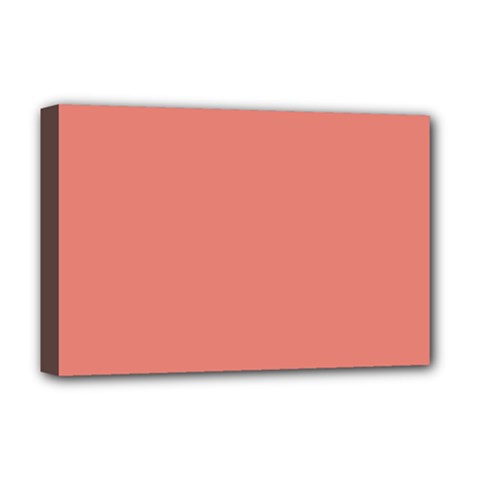 Late Peach Deluxe Canvas 18  X 12   by snowwhitegirl