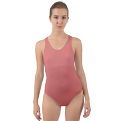 Late Peach Cut-out Back One Piece Swimsuit