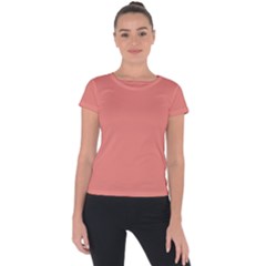 Late Peach Short Sleeve Sports Top 